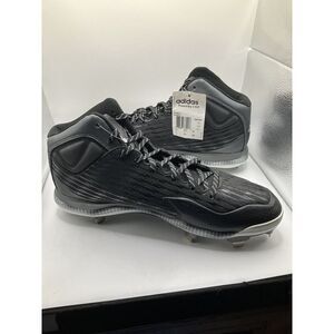 New Adidas Men's Black‎ Baseball Cleats- PowerAlley 3 Iron Skin US/SZ 13 -F16